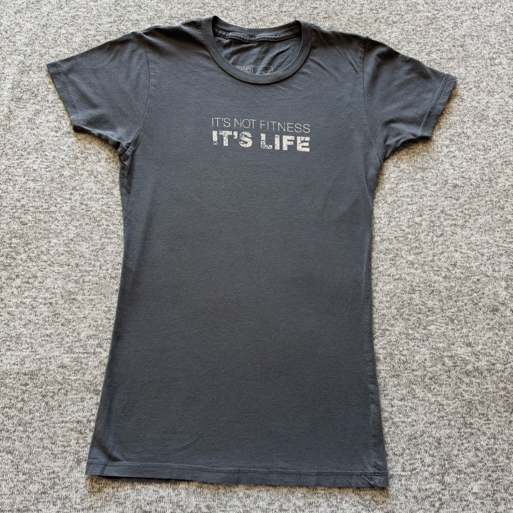 Equinox gray cotton t-shirt with white print